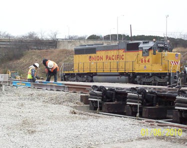 Union Pacific Train Rail Footing Repair